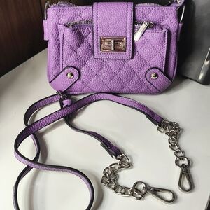 Charming Charlie Lavender Quilted Crossbody Bag